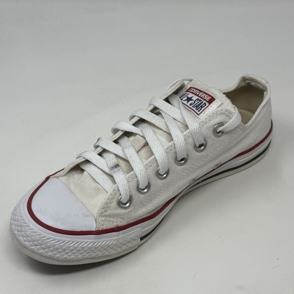 Converse All Star Shoes Womens 7 White Canvas Low Top Unisex Retro Sneakers - Picture 8 of 16